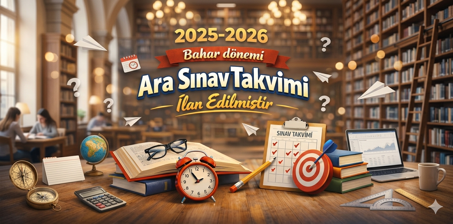 2025-2026 Akademik Yılı Bahar Dönemi Ara Sınav Takvimi ilan edilmiştir.